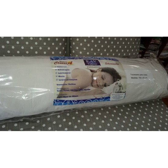 Travesseiro para o corpo - Body Pillow 150 x 50 - 100% Fibra de Silicone